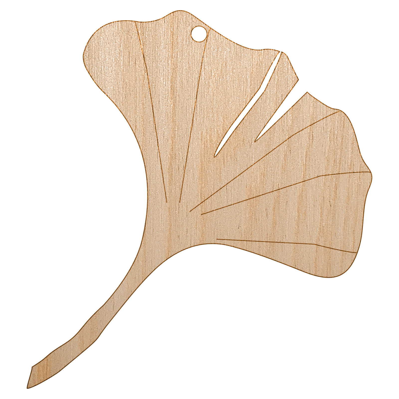 Ginkgo Leaf Unfinished Craft Wood Holiday Christmas Tree DIY Ornament
