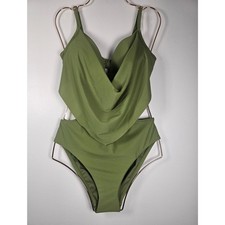 Bar III Womens Monokini Cowl Neck Cutout Reso...