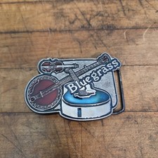 BLUEGRASS countrymusic BRASS belt buckle WESTERN guitar fiddle