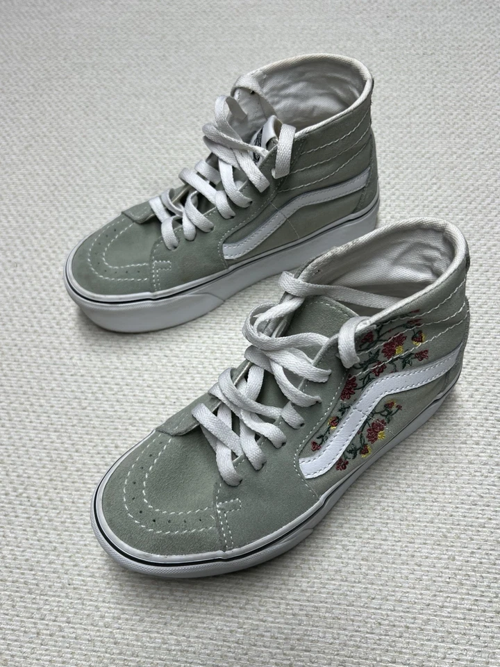 Zapatos VANS Hi Tapered Plataforma Mujer Gamuza Lona Floral Desierto Talla 5 Foto 3 de 4