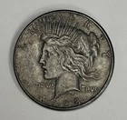 1928-S SILVER PEACE DOLLAR AU CONDITION BEAUTIFUL NATURAL GREY TONING COLOR