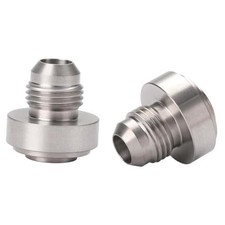 Male Stainless Steel Weld On Bung Fitting Adapter 2PCS 6AN Natural - 2PCS