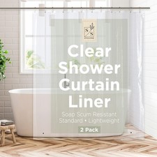 Shower Curtain Liner, Premium Lightweight Durable Waterproof 4g PEVA for Bath...