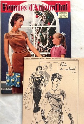 FRAUEN VON HEUTE Nr. 660 vom 26. Dezember 1957 alte Zeitschrift + Schnittmuster