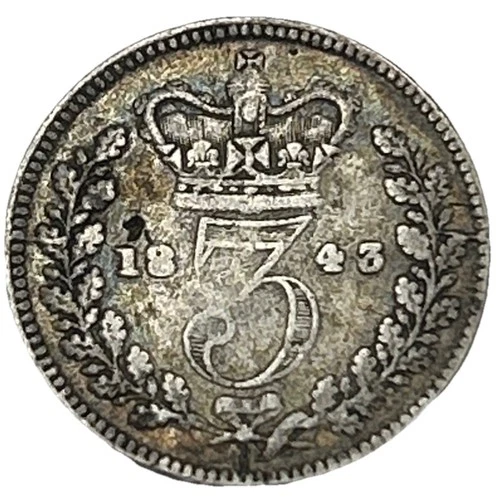 1843 Victoria Threepence — photo from the most recent tracked eBay sale
