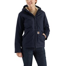 Carhartt FR Quick Duck Sherpa Lined Hooded Jacket Women s 2XL NWT CAT 3 Navy