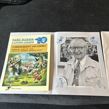 Carl Barks Signed 8x10 Diamond Comic Distributors 10th Annual Retailers Summit