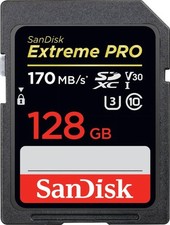 SanDisk 128GB Extreme PRO UHS-I SDXC Memory Card, SDSDXXY-128G-ANCIN Box sealed