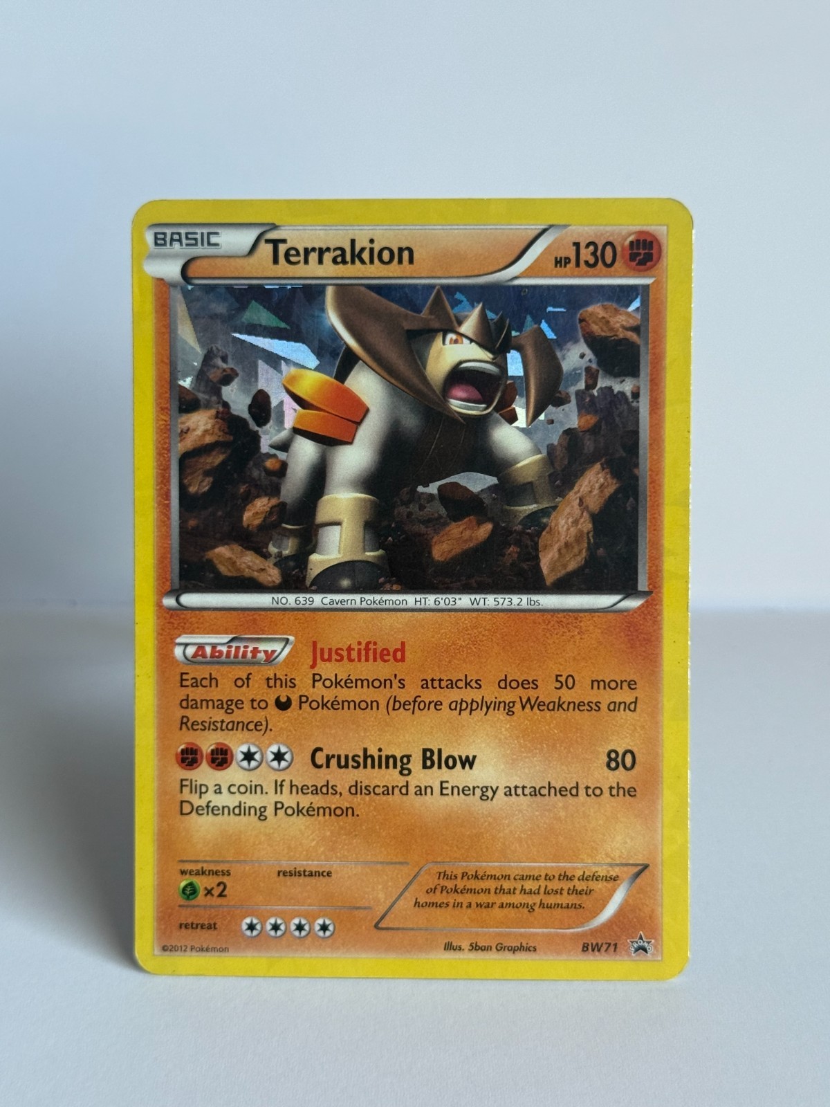 Pokémon Terrakion BW71 - Black and White Promos Holo (English) LP