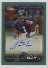 2024 Topps Chrome Auto Aqua Refractor 142/199 Jason Elam #BA-JE Auto 13ql