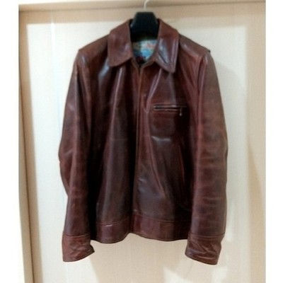 Aero Leather Vintage Highwayman Cherry Brown Horsehide Leather Aero Leather Vintage Highwayman Cherry Brown Horsehide Leather