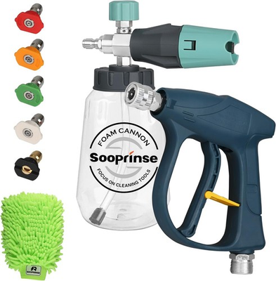 #ad Pressure Washer Gun with Foam Cannon 1 4 Inch Quick Connector 5 Nozzle Tips $41.99