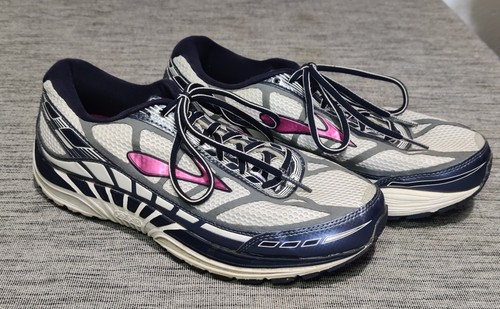Brooks Dyad 8 Men's Size Running Shoes Navy Gray Pink Athletic Sneakers