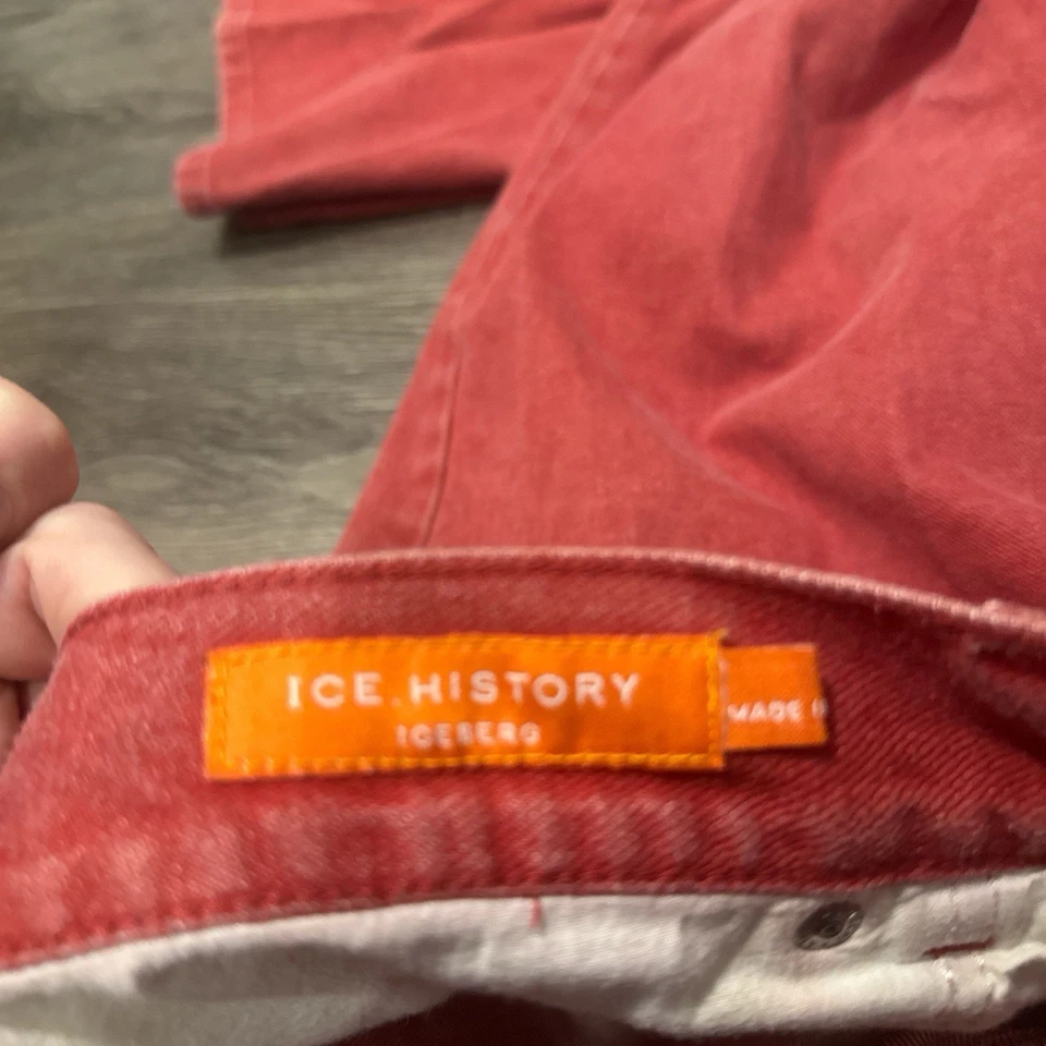 RARE Iceberg History Jeans Italy Red Denim Tom & Jerry Vintage 2000 Y2K Sz 40 - Image 4 of 4