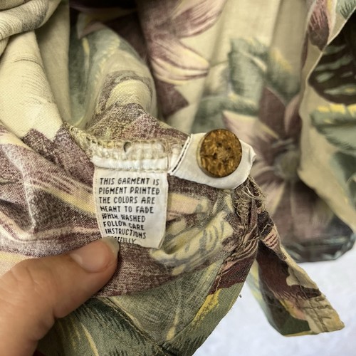 Vtg 90s Tommy Bahama Mens Hawaiian Shirt Multicolored Floral Size XL Button Down - Picture 8 of 11
