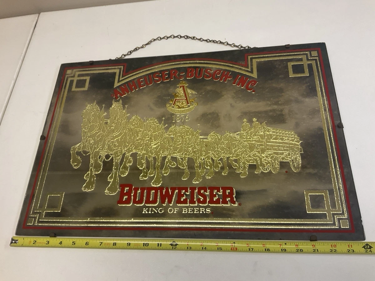 Anheuser Busch Mirror In Collectible Budweiser Signs & Tins for