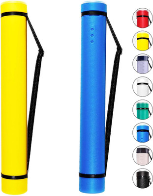 2-Pack Extendable Poster Tubes Expand from 24.5  to 40  with Shoulder Strap | Ca