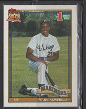 1991 Topps #529 Marc Newfield Rookie / #1 Draft pick MINT *2nd+ card ships free*. rookie card picture