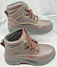 Botas de trabajo de cuero Skechers Work para hombre punta de acero antideslizantes resistentes a pinchazos talla 8,5