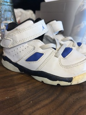 Nike Air Jordan Flight Club '91 Toddler Size 7C White Hyper Royal Blue Sneakers