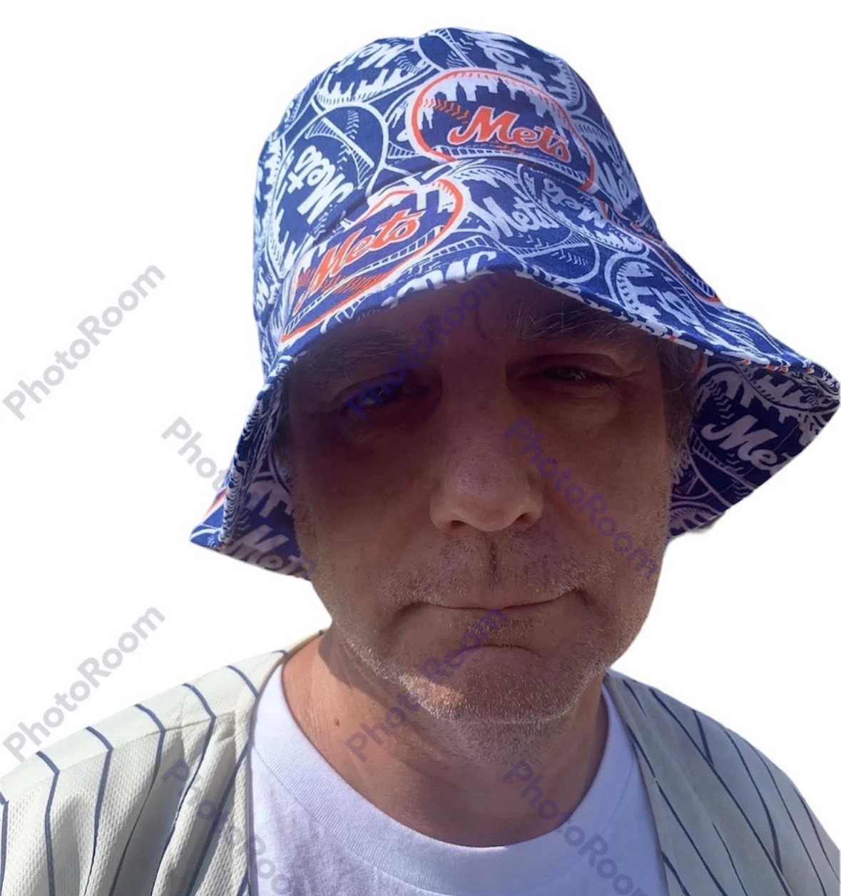 NY Mets Baseball Bucket Hat Baseballs Logo Cotton Adjustable Lined NWT Gift
