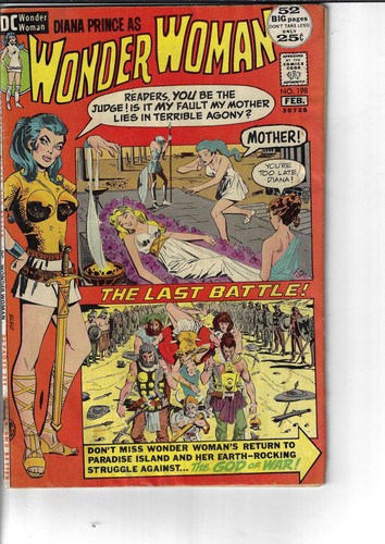 Wonder Woman 198 Return To Paradise island G/VG 1971 Glossy Double Size