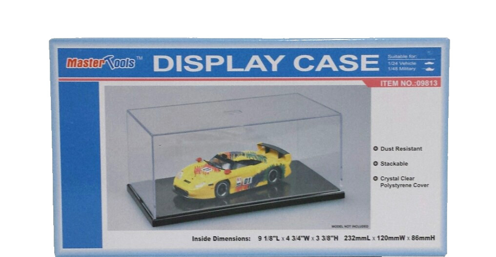 VETRINA VETRINETTA MODELLISMO TECA BOX MODELLINI AUTO SCALA 1:24 ESPOSITORE NEW