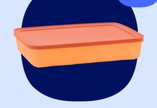 Tupperware Eiskristall 2,25L flach Gefrierbehälter orange