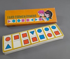 DDR Farb-Formen- Domino Kinderspiel Spielzeug Gesellschaftsspiel OVP Vintage alt