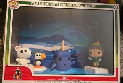 Funko Pop! Deluxe Moment Elf Polar Bear, Puffin, Narwhal, Buddy