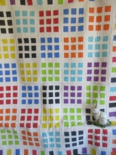 HANDMADE QUILT  POLKA DOTS GALORE, 53 X 63, EXCELLENT