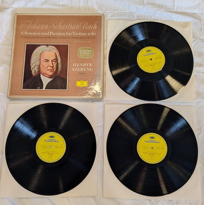J.S. Johann Sebastian Bach 6 Sonatas & Partitas for Solo Violin Szeryng 3 LP DG