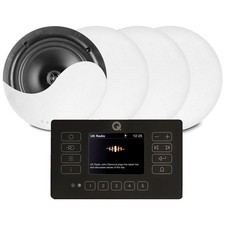 Q Acoustics E120 Black Bluetooth Ceiling Speaker System with DAB+ Radio 4 xNCSS6