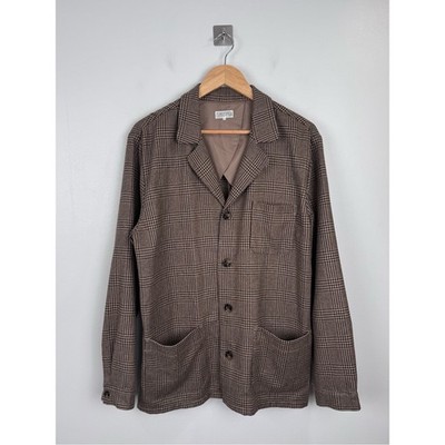 Quaker Marine Supply Men Cashmere Houndstooth Jacket Blazer Size Medium