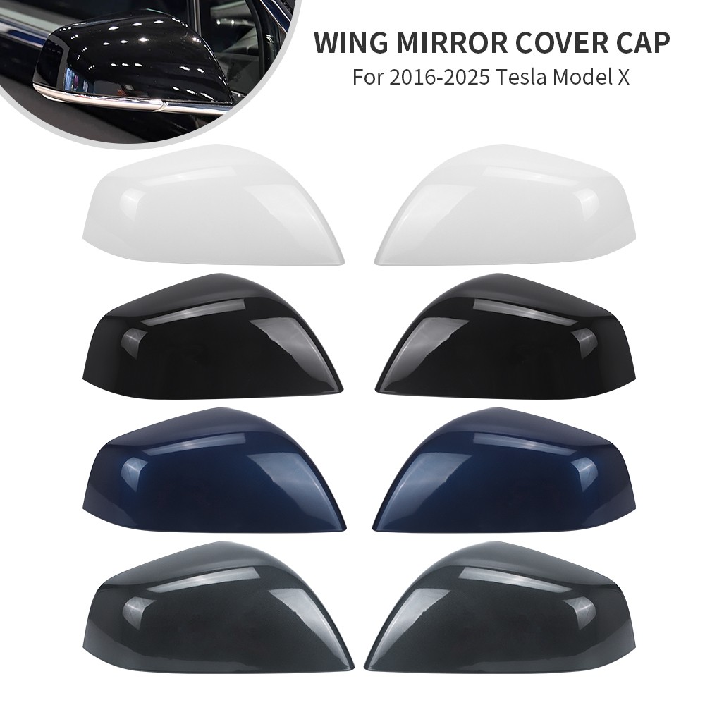 1PC Rearview Mirror Cap Cover Left / Right Side For Tesla Model X 2016 2017-2025
