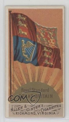 1887 Allen & Ginter Flags of all Nations Arched Title Back Great Britain 0d08