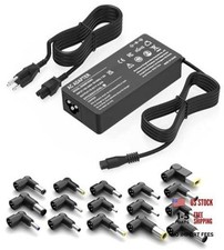 90W Universal AC Adapter Laptop Charger for Dell HP Acer 16 Tips  black