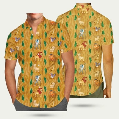 Leaves Lion King Inspired Disney Hawaiian Shirt