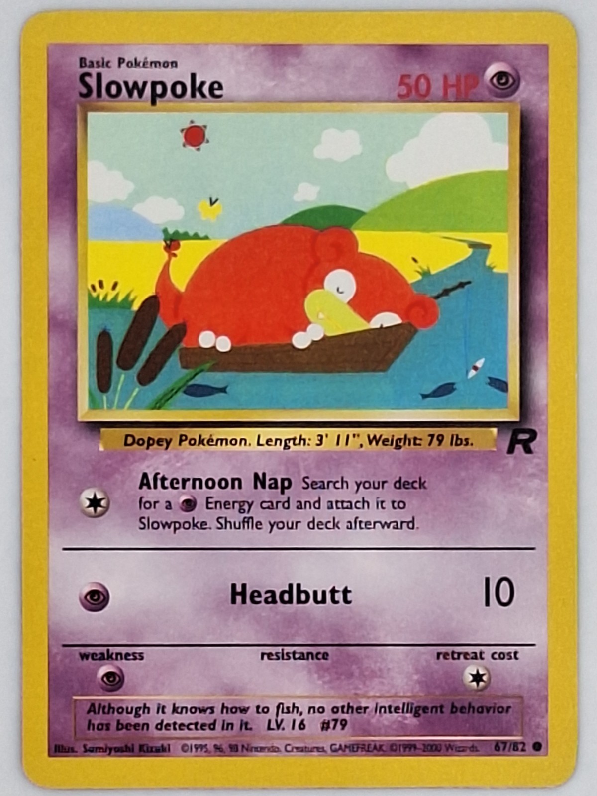 Pokemon WOTC Slowpoke 67/82 Team Rocket Unlimited Common LP