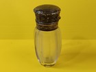 VINTAGE CRYSTAL SCENT BOTTLE STERLING HINGED CAP FLORAL DESIGN 2 1/2" H — photo 7