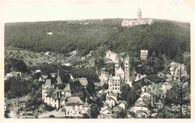 Clervaux-en-Ardennes Diekirch Luxembourg Panorama Kloster Burg Kirche Wald Ortsc