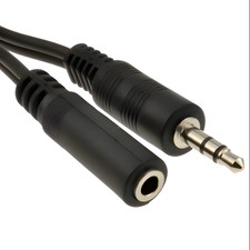 Image of 3.5mm Jack Headphone Extension Cable AUX Audio Lead Stereo Male to Female lot