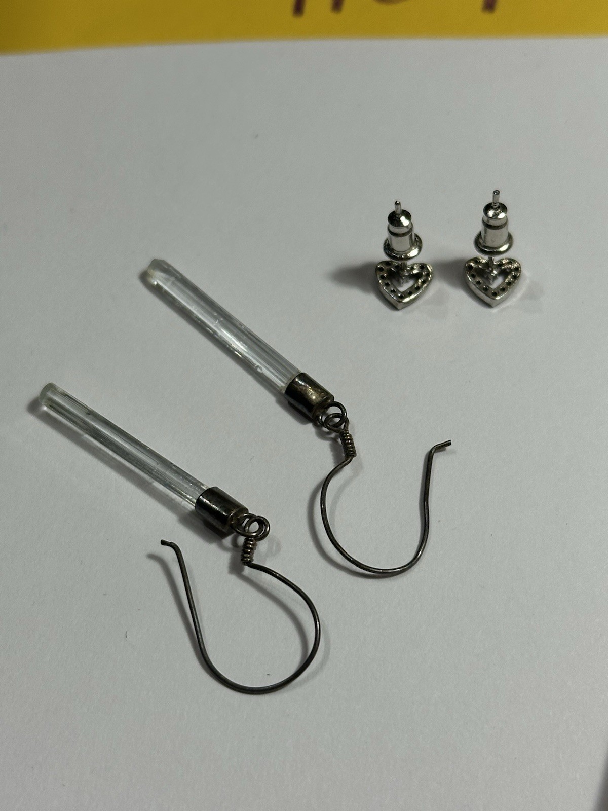 Heart Studs Dangle Earrings 3 Sets Bundle Fashion… - image 11