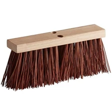 Case of 6 Rough Surface 14" Palmyra Push 6" Bristle Broom Street Broom 09310152