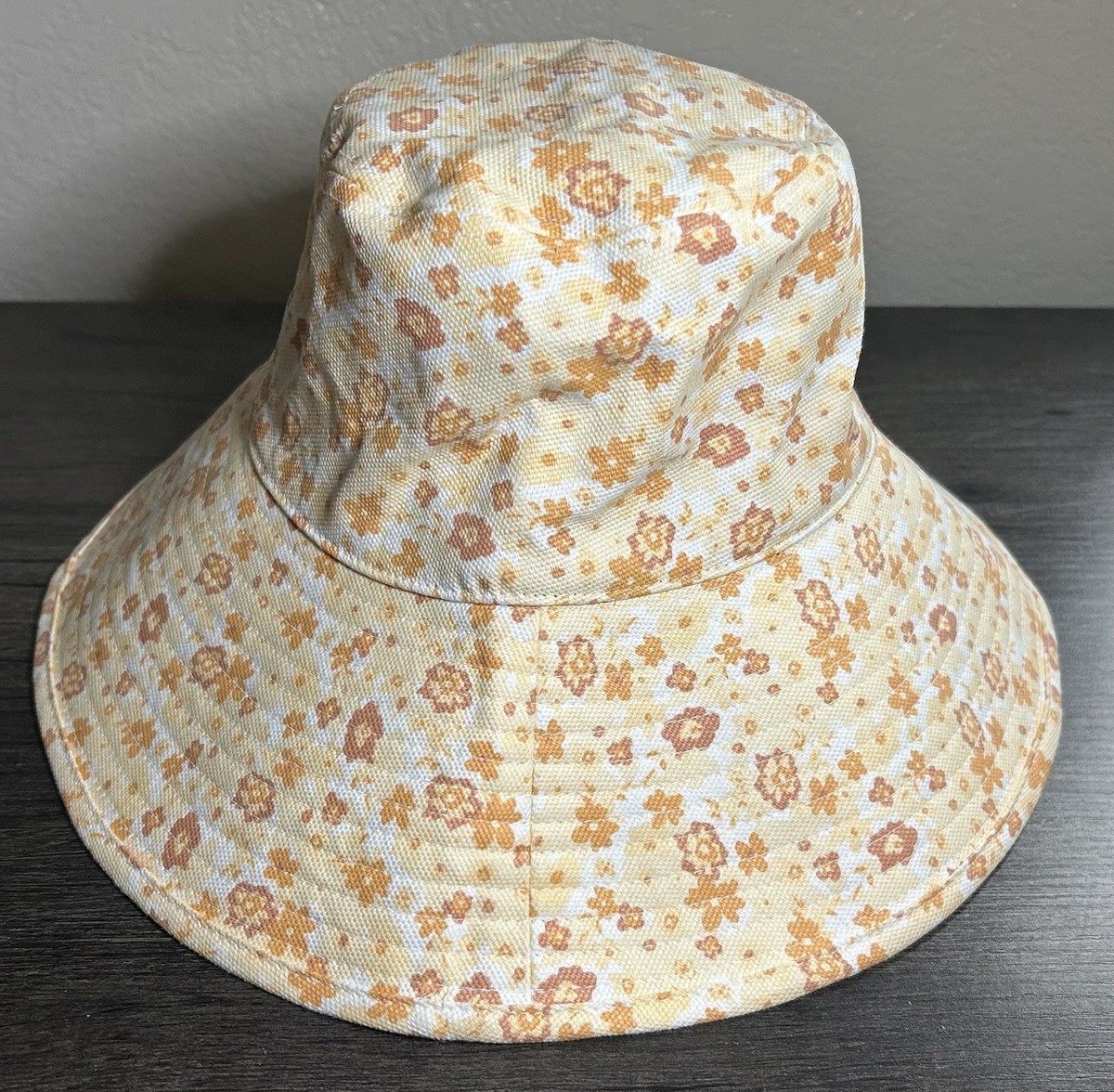NWT Lack of Color Peach Blossom Floral Bucket Hat Adjustable 