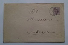 Historischer Briefumschlag von 1885 mit Stempel - Dienstsiegel