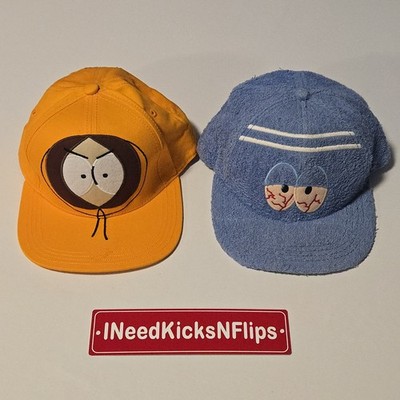 South Park Towelie And Kenny Snapback Hat Bundle 2012 RARE Pre Loved Stoner 4/20