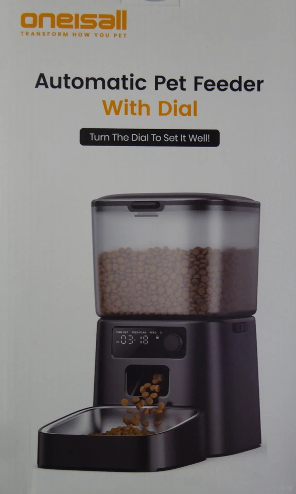 Futterautomat Katze, Katzenfutter Automat Oneisall 3.5L , Programmierbarer Timer - Bild 2 von 4