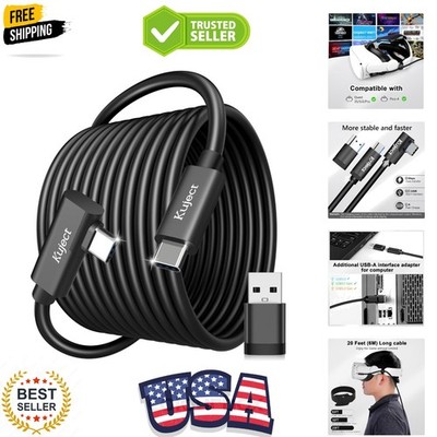 Link Cable 20FT Compatible for Quest 3S/3, Quest 2/Pro, Pico 4, VR Headset Ac...