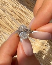 4.90 Ct Beautiful Oval Cut Lab-Grown Diamond Engagement Ring in 14k Yellow Gold